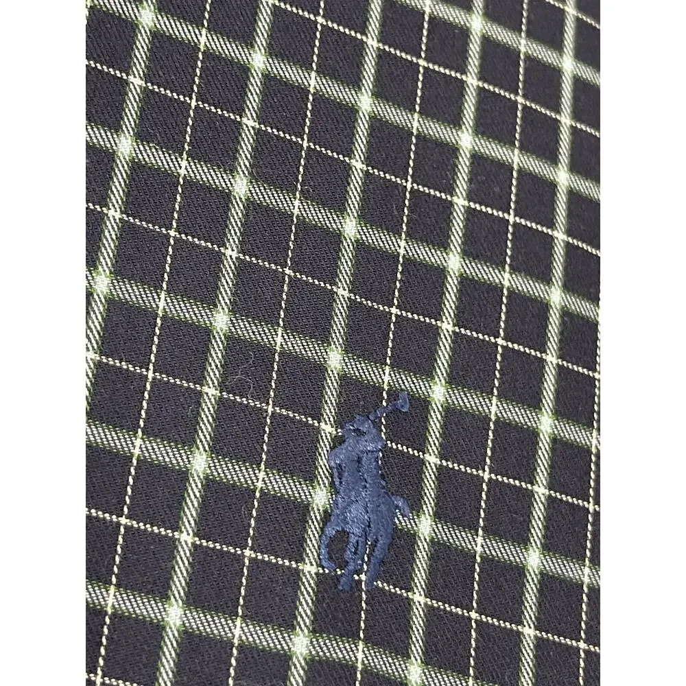 Polo Ralph Lauren Shirt Mens XL Plaid Button Up Blue Long Sleeve Cotton N13